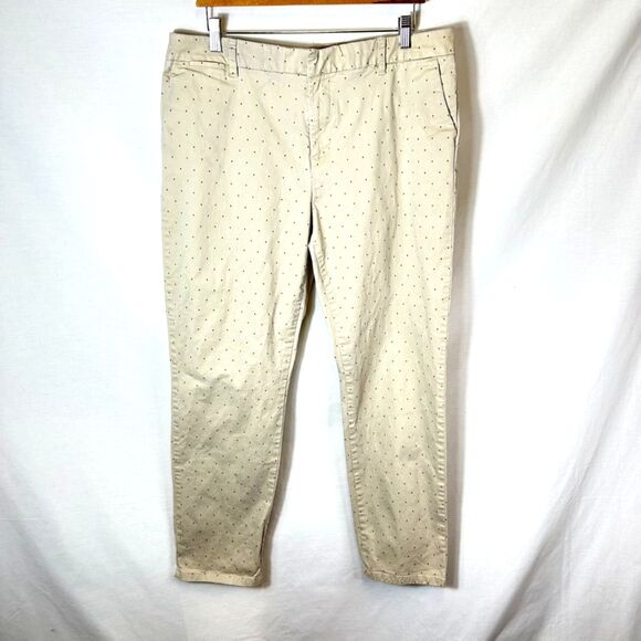 Tommy Hilfiger Hampton Tan "H" Pattern Stretch Slim Leg Chino Pants Size 16 - Picture 7 of 16